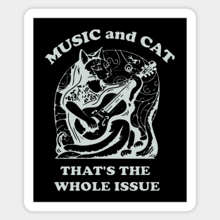 Music and Cat Sticker